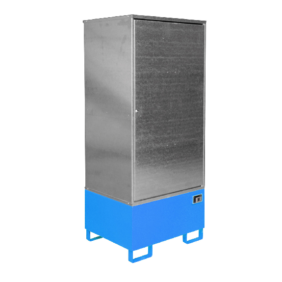 Gefahrstoff-Schrank GS-1, abschließbar, für max. 1x200l Fass, Lichtblau Gefahrstoff-Schrank GS-1, abschließbar, für max. 1x200l Fass, Lichtblau-Beschreibung lesen