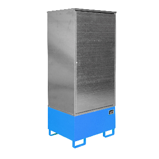 Gefahrstoff-Schrank GS-1, abschließbar, für max. 1x200l Fass, Lichtblau-Beschreibung lesen