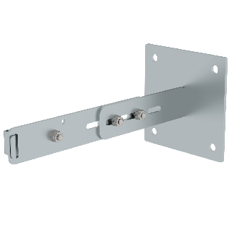 MUNK verstellbare Wandhalter mit Klemmbügel Stahl verzinkt Wandabstand 275-375mm-Beschreibung lesen