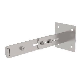 MUNK verstellbare Wandhalter mit Klemmbügel Edelstahl Wandabstand 275-375mm-Beschreibung lesen