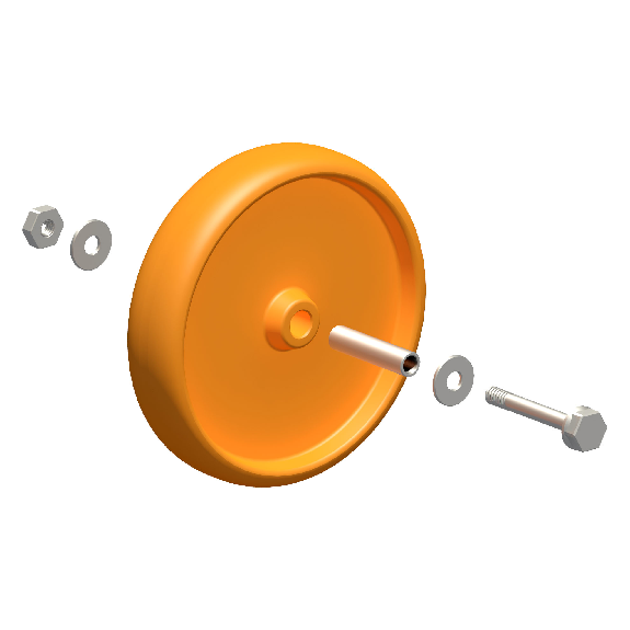 Roue Layher avec axe 200 mm pour LN 700-Leggi tutto