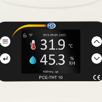 PCE Instruments WiFi Temperatur-Feuchtemessgerät PCE-THT 10 |Temperaturmessung: -20  60 °C |WLAN Schnittstelle-Beschreibung lesen
