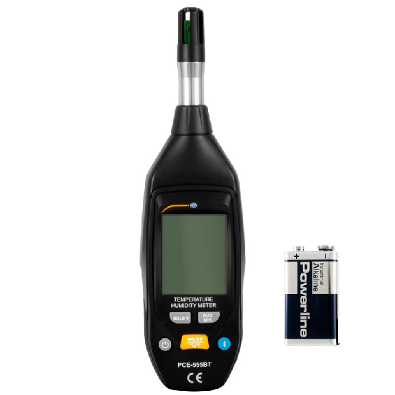 PCE Instruments Thermo-Hygrometer PCE-555BT |Feuchtigkeit: 0  100 % r.F. |Umgebungstemperatur: -20  60 °C-Beschreibung lesen