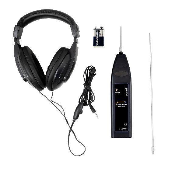 PCE Instruments Elektronik Stethoskop PCE-S 41 |Messbereich 100 Hz ...10 kHz |Stahlfühler 70 und 290 mm |inkl. Kopfhörer-Beschreibung lesen