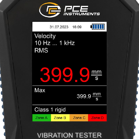 PCE Instruments Vibrationsmessgerät PCE-VT 3900 Beschleunigung |Geschwindigkeit |Weg |FFT Analyse-Beschreibung lesen