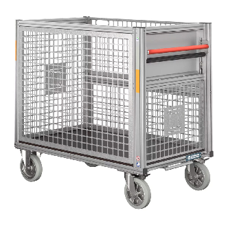 MUNK Rettungstechnik Universal-Rollcontainer mit Gitterbox hoch-Beschreibung lesen