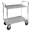 Etagenwagen voll verschweisst und verzinkt mit 2 Böden 940x440mm Ladefläche und 24mm Rand ohne Bremse