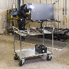 Etagenwagen voll verschweisst und verzinkt mit 2 Böden 940x440mm Ladefläche und 24mm Rand ohne Bremse