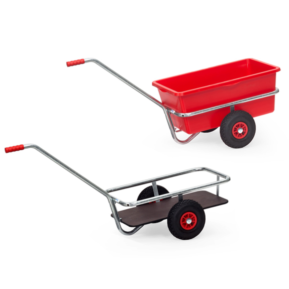 Fetra Handwagen mit Kasten 700x400mm für Aussenbereich Vollgummibereifung-Beschreibung lesen