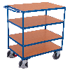 Schwerer Tischwagen mit Schiebegriff und 4 Ladeflächen 1200x800mm Schwerer Tischwagen mit Schiebegriff und 4 Ladeflächen 1200x800mm