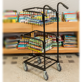 Kongamek Mini- Servierwagen verzinkt mit Korb 415x355x220mm und Bremse-Beschreibung lesen