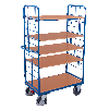 Etagenwagen, hoch, Stirnwände vergittert mit 5 Etagen 850x500mm Etagenwagen, hoch, Stirnwände vergittert mit 5 Etagen 850x500mm