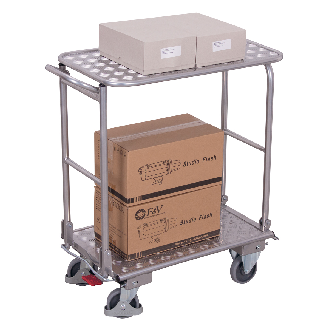 Klappbügelwagen mit 2 Etagen aus Aluminium 720x450mm-Beschreibung lesen