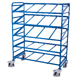 Eurokastenwagen mit 4 neigbaren Etagen 1240x610mm-Beschreibung lesen