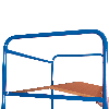 Hoher Etagenwagen, Wände offen mit 4 klappbaren Ladeflächen 975x700mm