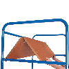 Hoher Etagenwagen, Wände offen mit 4 klappbaren Ladeflächen 975x700mm