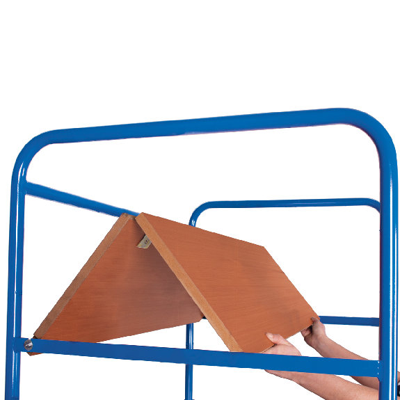 Hoher Etagenwagen, Wände offen mit 4 klappbaren Ladeflächen 975x700mm Hoher Etagenwagen, Wände offen mit 4 klappbaren Ladeflächen 975x700mm-Beschreibung lesen