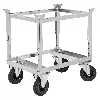 Palettenwagen verzinkt und verschweißt höhenverstellbar 704mm hoch ohne Bremse für Halbpaletten 800x600mm