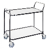 Kongamek Tischwagen aus lackiertem Stahlrohr 850x508mm Ladefläche in weiss mit 2 Etagen Kongamek Tischwagen aus lackiertem Stahlrohr 850x508mm Ladefläche in weiss mit 2 Etagen