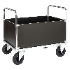 Kastenwagen, verzinkt 1200x800x900mm mit Ladefläche und 4 Wänden aus MDF mit Gummibereifung