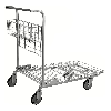 Grossgüterwagen, stapelbar 1170x700x980mm mit Maschenboden und Korb 200kg Tragkraft Gummi Ø125mm