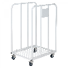 Kongamek Wellpappenwagen in weiss 1000mm hoch mit Lenkrollen und Bremse Kongamek Wellpappenwagen in weiss 1000mm hoch mit Lenkrollen und Bremse