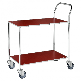 Kongamek Tischwagen voll verschweisst, rot mit verzinktem Rahmen 755x430mm Ladefläche und Bremse-Beschreibung lesen