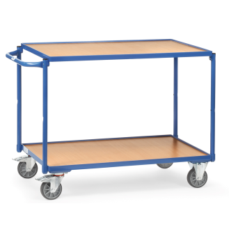 Fetra Tischwagen mit Holzwerkstoffplatten 2 Etagen 1170x500x830mm Außenmaße-Beschreibung lesen