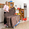 Kongamek Leichter Plattenwagen pulverbeschichtet in blau 1000x700x690mm mit laminiertem Boden und 5 Ladebügeln Kongamek Leichter Plattenwagen pulverbeschichtet in blau 1000x700x690mm mit laminiertem Boden und 5 Ladebügeln
