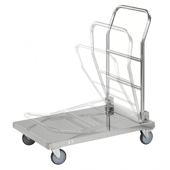 Kongamek Edelstahl- Plattformwagen rostfrei 800x500x940mm Gummibereifung mit Bremse Kongamek Edelstahl- Plattformwagen rostfrei 800x500x940mm Gummibereifung mit Bremse-Beschreibung lesen