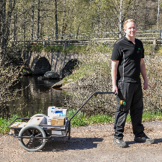 Handwagen in schwarz 1600x910x900mm mit Luftbereifung und 150kg Tragkraft-Beschreibung lesen