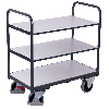 ESD Etagenwagen, niedrig mit 3 Ladeflächen 1000x700mm