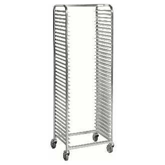 Tablettwagen 600x440x1880mm verzinkt für 36 Tabletts mit Bremse-Beschreibung lesen