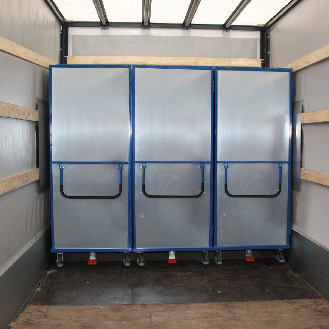 Etagenwagen aus Stahlblech mit Schiebebügel, Drehgriff und 5 Ladeflächen 1245x785mm-Beschreibung lesen