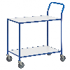 Kongamek Tischwagen mit pulverbeschichtetem Gestell in blau, ohne Bremse und 760x430mm Ladefläche Kongamek Tischwagen mit pulverbeschichtetem Gestell in blau, ohne Bremse und 760x430mm Ladefläche