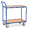 Servante 300 kg, 2 plateaux avec barres de poussée