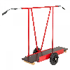 Plattenwagen pulverbeschichtet in rot 1707x540x1122mm mit Luftbereifung