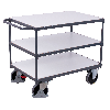 Schwerlast ESD Tischwagen mit Schiebegriff und 3 Ladeflächen 995x700mm