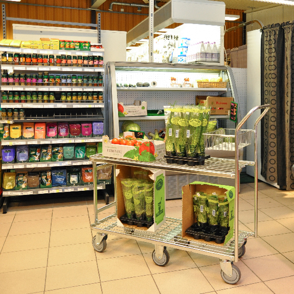 Großer Einkaufswagen 1320x430x1120mm mit 2 Böden und 400kg Tragkraft Gummi Ø125mm Großer Einkaufswagen 1320x430x1120mm mit 2 Böden und 400kg Tragkraft Gummi Ø125mm-Beschreibung lesen