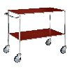 Tischwagen voll verschweisst mit verzinktem Rahmen 1000x580x850mm in rot ohne Bremse