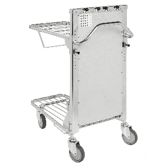 Einkaufswagen mit 2 verstellbaren Böden 965x520x1100mm Gummi 300kg Tragkraft-Beschreibung lesen