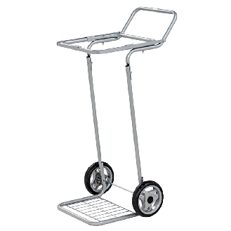 Kongamek Müllsackständer in grau 580x470x940mm Vollgummibereifung mit 50kg Tragkraft für 125l-Säcke-Beschreibung lesen