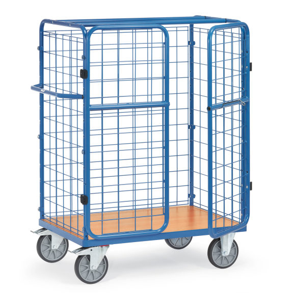 Paketwagen mit 3 Drahtgitterwänden und 1 Drahtgittertür, Höhe 1500mm 1000x700mm Paketwagen mit 3 Drahtgitterwänden und 1 Drahtgittertür, Höhe 1500mm 1000x700mm-Beschreibung lesen