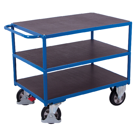 Schwerlast Tischwagen mit Schiebegriff und 3 Ladeflächen 1195x800mm Schwerlast Tischwagen mit Schiebegriff und 3 Ladeflächen 1195x800mm-Beschreibung lesen