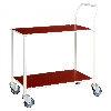 Kongamek Tischwagen voll verschweisst, rot mit pulverbeschichtetem Rahmen 755x430mm Ladefläche ohne Bremse