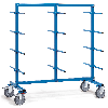 Tragarmwagen 1200x800mm, 24 Tragarme zweiseitig mit PVC-Schlauch überzogene Tragarme