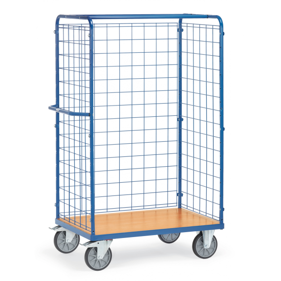 Paketwagen mit 3 Drahtgitterwänden 1800mm hoch, 1000x600mm Paketwagen mit 3 Drahtgitterwänden 1800mm hoch, 1000x600mm-Beschreibung lesen