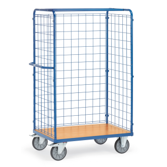 Paketwagen mit 3 Drahtgitterwänden 1800mm hoch, 1000x600mm-Beschreibung lesen