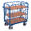 Etagenwagen, niedrig und komplett vergittert mit 3 Etagen 1000x600mm