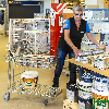 Kongamek Einkaufswagen mit 2 Böden und Gitterkorb 870x530x1010mm Gummi 300kg Tragkraft mit Bremse Kongamek Einkaufswagen mit 2 Böden und Gitterkorb 870x530x1010mm Gummi 300kg Tragkraft mit Bremse
